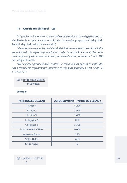 Manual para candidatos e partidos. O documento traz - PSDB