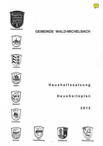 Haushaltsplan der Gemeinde Wald-Michelbach 2012