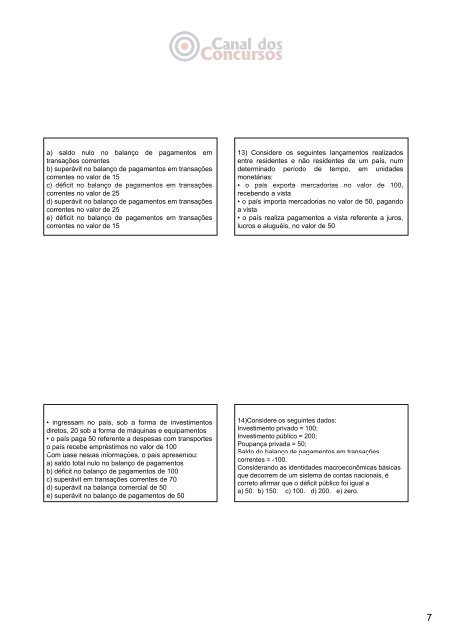 1 EXERCÍCIOS - Canal dos Concursos