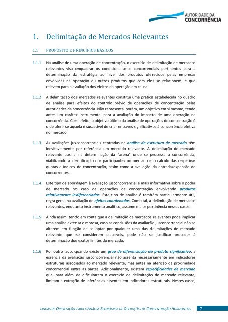 análise económica de operações de concentração horizontais