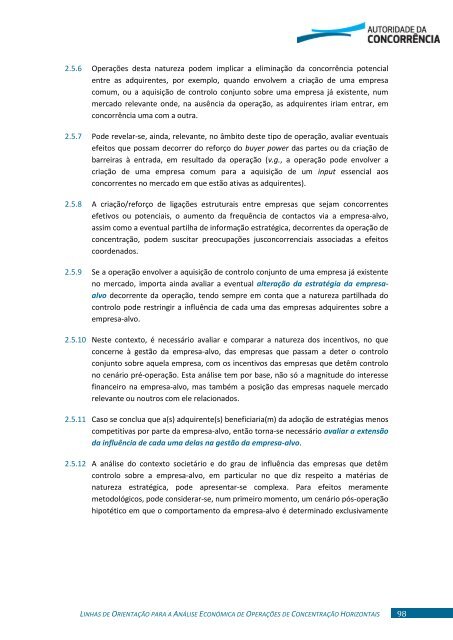 análise económica de operações de concentração horizontais