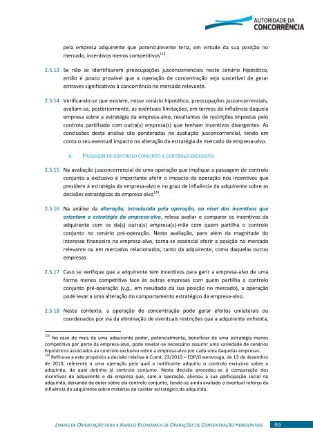 análise económica de operações de concentração horizontais