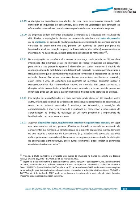 análise económica de operações de concentração horizontais