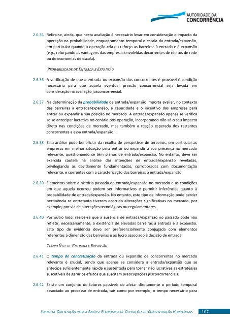 análise económica de operações de concentração horizontais