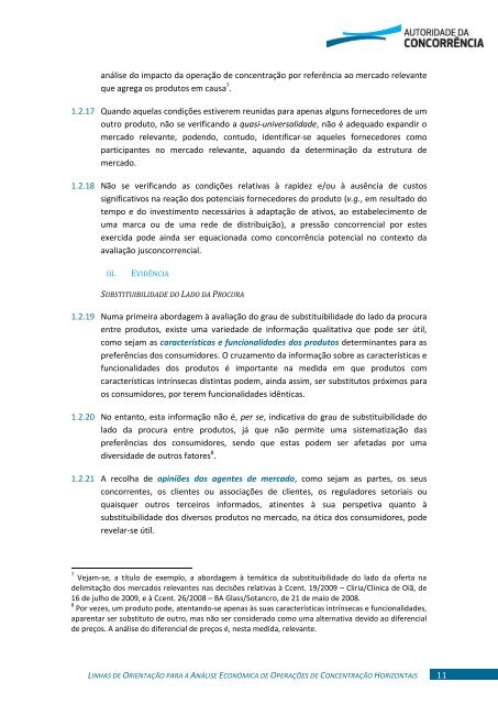 análise económica de operações de concentração horizontais