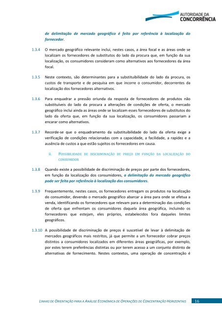 análise económica de operações de concentração horizontais