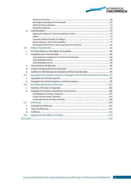 análise económica de operações de concentração horizontais