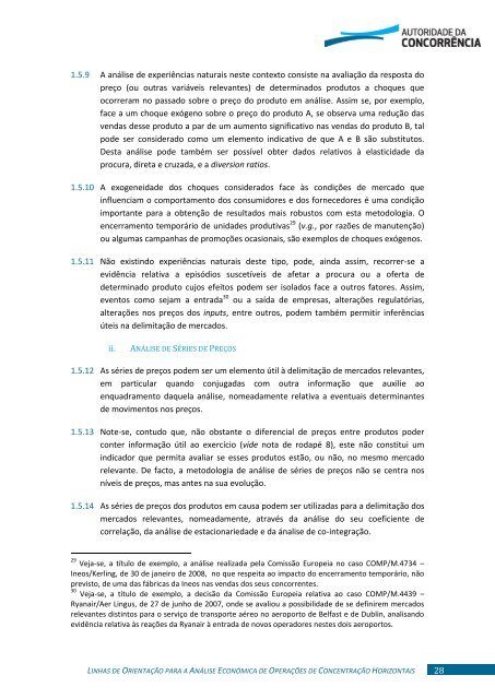 análise económica de operações de concentração horizontais