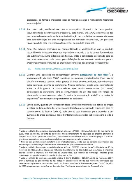 análise económica de operações de concentração horizontais