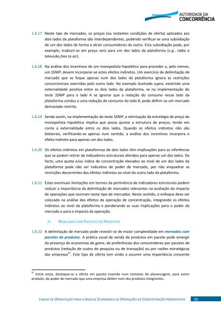 análise económica de operações de concentração horizontais