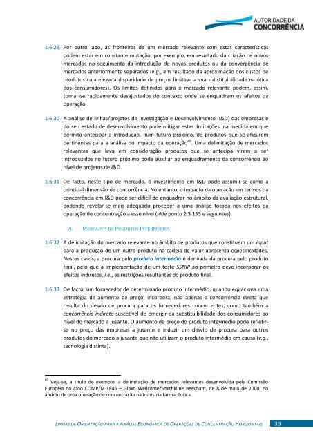 análise económica de operações de concentração horizontais