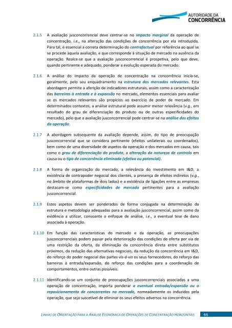 análise económica de operações de concentração horizontais