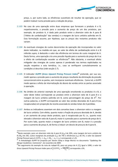 análise económica de operações de concentração horizontais