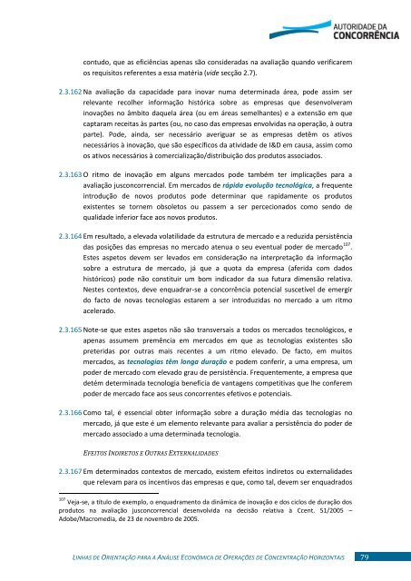 análise económica de operações de concentração horizontais