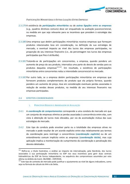 análise económica de operações de concentração horizontais