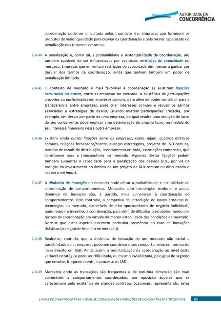 análise económica de operações de concentração horizontais