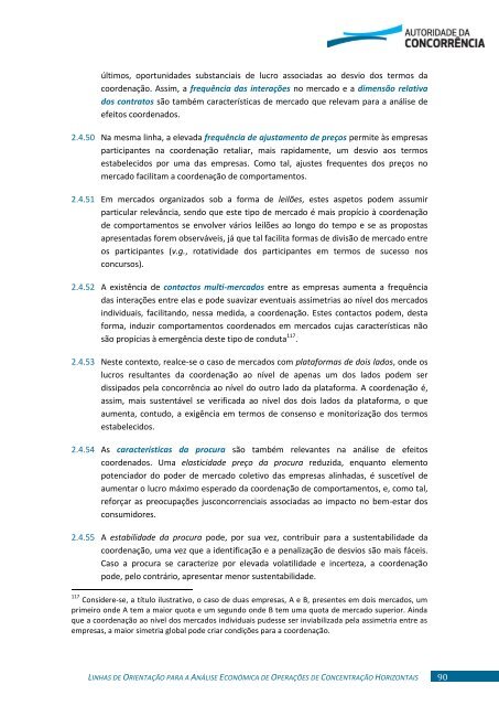 análise económica de operações de concentração horizontais