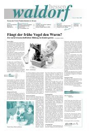 Fängt der frühe Vogel den Wurm? - Freie Waldorfschulen in Hessen ...