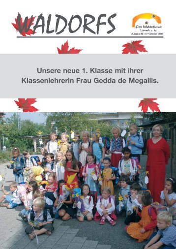 Unsere neue 1. Klasse mit ihrer Klassenlehrerin Frau Gedda de ...