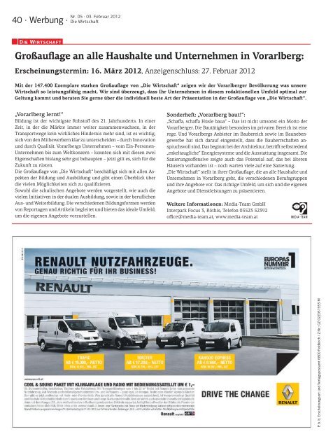 Die Wirtschaft Nr. 5 vom 3. Februar 2012