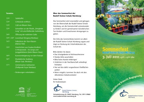 Sommerfest - Rudolf Steiner-Schule Nürnberg