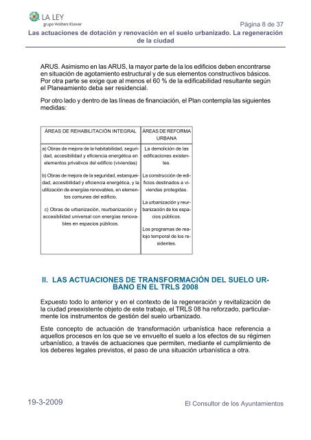 Las actuaciones de dotación y renovación en el suelo urbanizado ...