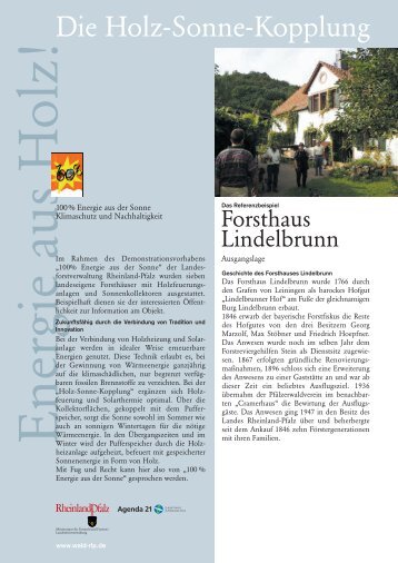 Forsthaus Lindelbrunn im Pfälzerwald - Landesforsten Rheinland ...