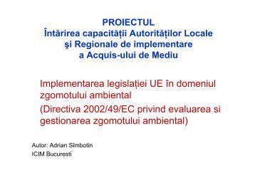 Implementarea legislaţiei UE în domeniul ... - COWI Projects