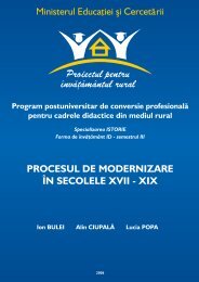 procesul de modernizare în secolele xvii - Facultatea de Istorie şi ...