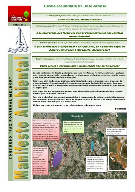 manifesto ambiental - Escola Secundária Dr. José Afonso