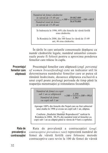 Populaţia. Definiţii şi indicatori - Departamentul de Geografie