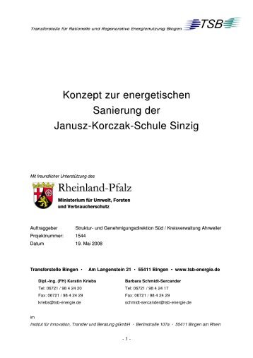 Konzept zur ernegetischen Sanierung der Janusz-Korczak-Schule