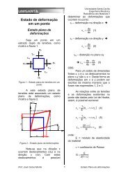 Estado plano de deformação sózinho - Universidade Santa Cecília