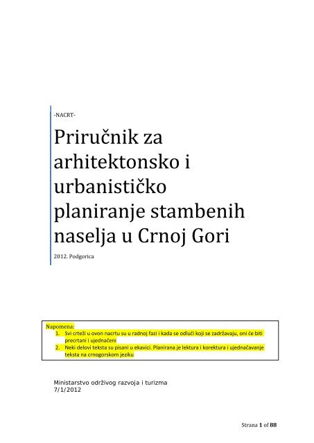 Priručnik za arhitektonsko i urbanističko planiranje ... - LAMP