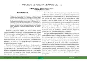 FRANCISCO DE ASSIS NA VISÃO DE GIOTTO - UTP