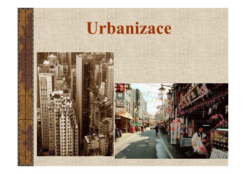 Urbanizace