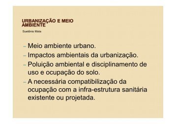 PU1 aula 04 urbanização e meio ambiente.pdf - Arquitetura e ...
