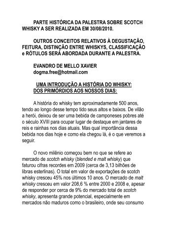 parte histórica da palestra sobre scotch whisky a ... - ABS - Campinas