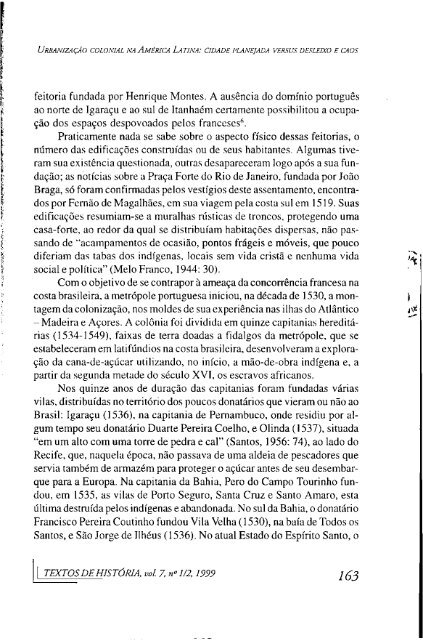 Urbanização colonial na América Latina - Universidade de Brasília