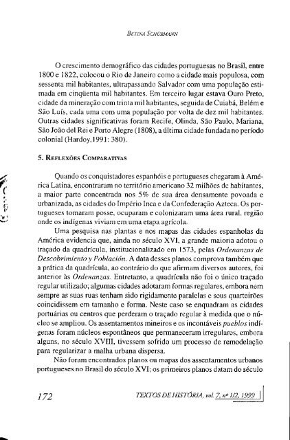 Urbanização colonial na América Latina - Universidade de Brasília