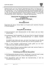 Gemeinde Walluf Satzung über die Erhebung einer Hundesteuer im ...