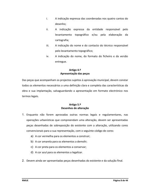 Regulamento da Urbanização e da Edificação - Câmara Municipal ...