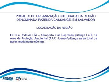 projeto de urbanização integrada da região denominada ... - Sedur