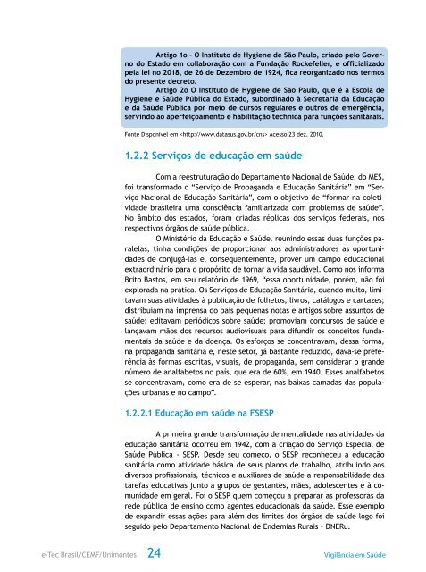 Fundamentos de Educação em Saúde - CEAD - Unimontes