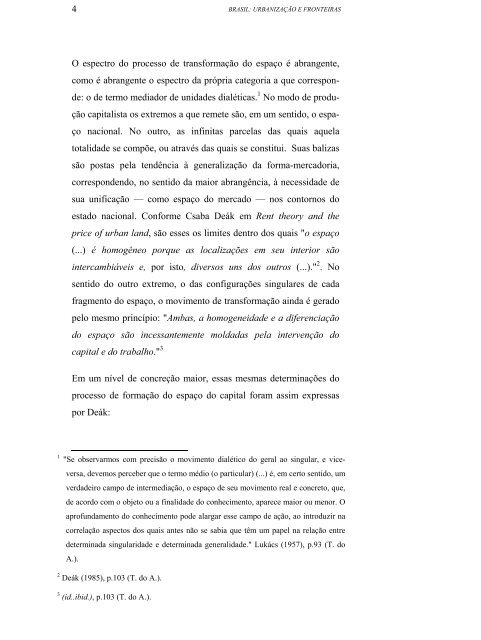 Brasil: urbanização e fronteiras - USP