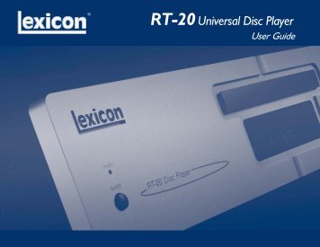 RT-20 User Guide - Lexicon