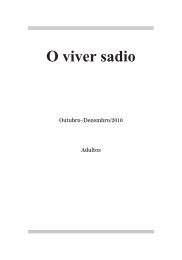 O viver sadio - Adventistas do 7º Dia - Movimento de Reforma