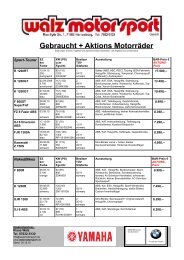 Gebraucht + Aktions Motorräder - walz  motor sport gmbh