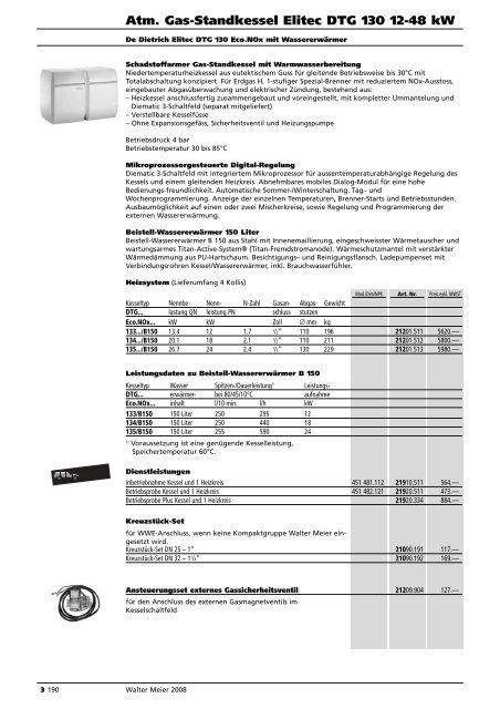 Wandkessel Optimat/DPSM/MCR 3-25 kW - Walter Meier