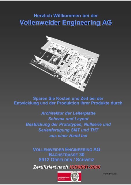 Firmenportrait als PDF - bei Vollenweider Engineering AG